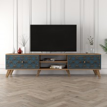 Έπιπλο tv Fermo καρυδί χρώμα μελαμίνη 180x35x44cm c433965 Έπιπλο tv Fermo καρυδί χρώμα μελαμίνη 180x35x44cm c433965