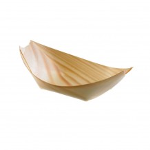 Ξύλινo καραβάκι παρουσίασης 17 5x8 5cm Μιας χρήσης Leone - Σετ 100 c433993