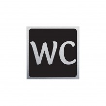 Πινακίδα τοίχου αλουμινίου 10X10cm, W.C. c43407