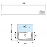 Βιτρίνα Set up μήκους 1800mm για GN c434374