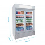 Βιτρίνα συντήρησης διπλή με συρόμενες πόρτες c434733