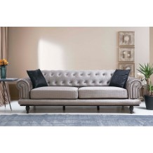 Noto τριθέσιος καναπές Ύφασμα γκρι 230x95x78cm c435467 Noto τριθέσιος καναπές Ύφασμα γκρι 230x95x78cm c435467