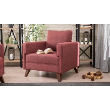 Πολυθρόνα Sestria ξύλινη Ύφασμα κόκκινο 82x81x85cm c435469 Πολυθρόνα Sestria ξύλινη Ύφασμα κόκκινο 82x81x85cm c435469