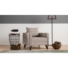 Πολυθρόνα Sestria ξύλινη Ύφασμα κρεμ 82x81x85cm c435470 Πολυθρόνα Sestria ξύλινη Ύφασμα κρεμ 82x81x85cm c435470