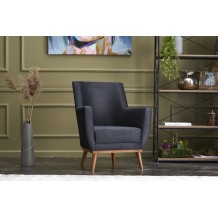 Πολυθρόνα la dotta ξύλινη ανθρακί 74x75x80cm c435472 Πολυθρόνα la dotta ξύλινη ανθρακί 74x75x80cm c435472
