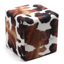 Σκαμπώ Noci καφέ λευκό χρώμα ξύλινο 40x40x40cm c435681 Σκαμπώ Noci καφέ λευκό χρώμα ξύλινο 40x40x40cm c435681