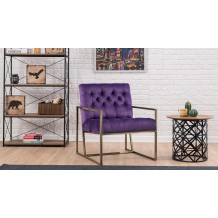Πολυθρόνα Lario Ύφασμα μωβ ξύλο και μέταλλο 66x78x84cm c435701 Πολυθρόνα Lario Ύφασμα μωβ ξύλο και μέταλλο 66x78x84cm c435701