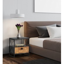 Κομοδίνο Masa ανθρακί χρώμα μελαμίνη 45x41x50cm c435827 Κομοδίνο Masa ανθρακί χρώμα μελαμίνη 45x41x50cm c435827