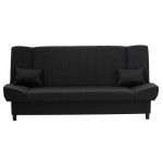 Kαναπές κρεβάτι Tiko pakoworld 3θέσιος αποθηκευτικός χώρος ύφασμα μαύρο 200x85x90εκ c435830