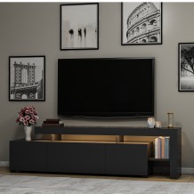 Έπιπλο tv Unico ανθρακί χρώμα μελαμίνη 192x37x53cm c435933 Έπιπλο tv Unico ανθρακί χρώμα μελαμίνη 192x37x53cm c435933