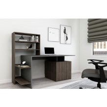 Γραφείο Unite καρυδί ανθρακί χρώμα μελαμίνη 146 3x60x73 8cm c435934 Γραφείο Unite καρυδί ανθρακί χρώμα μελαμίνη 146 3x60x73 8cm c435934