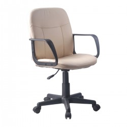 Καρέκλα Γραφείου ABA Μπεζ PVC 53x49x85-97cm c436065