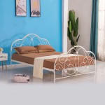 Κρεβάτι ARIEL Μεταλλικό Semy Glossy White 210x155x110cm c436113