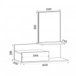 Έπιπλο Εισόδου RODOS Σκουρό Καφέ 60x30x100cm c436218