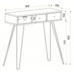 Κονσόλα LIDYA Καφέ Με Σχέδιο 90x35x91cm c436342