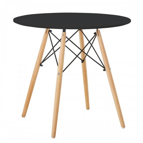 Τραπέζι RAPTOR Μαύρο MDF Ξύλο Φ80x74cm c436510