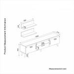 Σύνθετο OREGON Sapphire Ανθρακί Μπεζ Μοριοσανίδα 160x32x45cm c436600