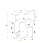 Τραπεζάκι Άκρης LIPSI Wenge Μοριοσανίδα Μελαμίνη 60x22x60cm c437429