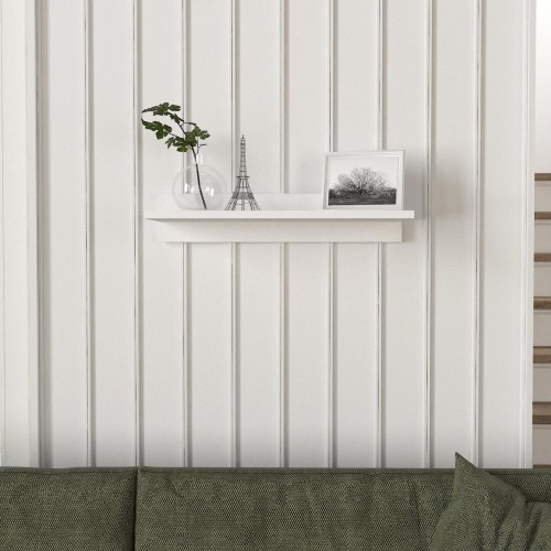 Ράφι Τοίχου EMBER Λευκό Μοριοσανίδα Μελαμίνη 60x24x12cm c437494