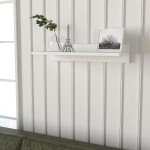 Ράφι Τοίχου EMBER Λευκό Μοριοσανίδα Μελαμίνη 60x24x12cm c437494