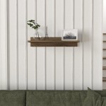 Ράφι Τοίχου EMBER Καρυδί Μοριοσανίδα Μελαμίνη 60x24x12cm c437495