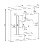 Βιβλιοθήκη ITHAKI Μαύρο Μοριοσανίδα Μελαμίνη 125x22x130cm c437520