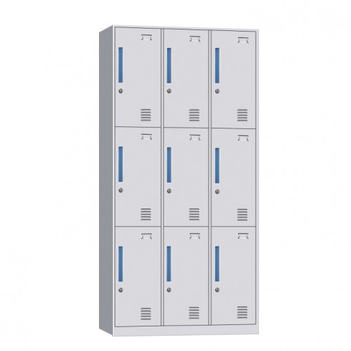 Φοριαμός 9 Θέσεων ELDAR Ανοιχτό Γκρι Μέταλλο 185x90x45cm c438512