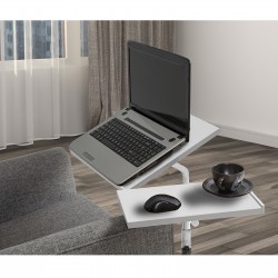 Γραφείο laptop Diverso λευκό χρώμα μελαμίνη μέταλλο 67x45 5x87cm c438514