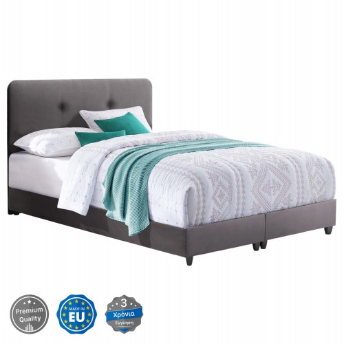 ΚΡΕΒΑΤΙ DOLORES ΑΠΟ ΓΚΡΙ ΒΕΛΟΥΔΟ HM637 10 ΓΙΑ ΣΤΡΩΜΑ 150x200 εκ c438546