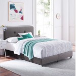 ΚΡΕΒΑΤΙ DOLORES ΑΠΟ ΓΚΡΙ ΒΕΛΟΥΔΟ HM637 10 ΓΙΑ ΣΤΡΩΜΑ 150x200 εκ c438546