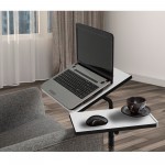 Γραφείο laptop Diverso λευκό μαύρο χρώμα μελαμίνη μέταλλο 67x45 5x87cm c438560