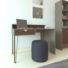 Γραφείο Frontiere σκούρο γκρι καφέ χρώμα μελαμίνη 120x61x76cm c438594 Γραφείο Frontiere σκούρο γκρι καφέ χρώμα μελαμίνη 120x61x76cm c438594