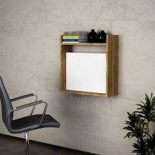 Γραφείο Anima λευκό καρυδί χρώμα μελαμίνη 60x60x20cm c438595 Γραφείο Anima λευκό καρυδί χρώμα μελαμίνη 60x60x20cm c438595