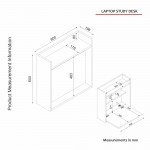 Γραφείο Anima λευκό καρυδί χρώμα μελαμίνη 60x60x20cm c438595