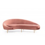 Uscire τριθέσιος καναπές Ύφασμα ροζ 255x120x85cm c438789