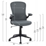 ΚΑΡΕΚΛΑ ΓΡΑΦΕΙΟΥ HM1178 10 μαύρος σκελετός γκρι mesh 60x56x105 εκ c438888