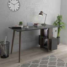 Γραφείο Fume ανθρακί καρυδί χρώμα μελαμίνη 120x60x73cm c438894 Γραφείο Fume ανθρακί καρυδί χρώμα μελαμίνη 120x60x73cm c438894