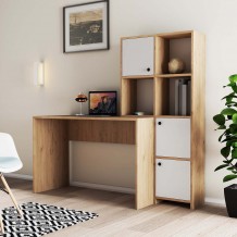 Γραφείο Vorrei plus oak λευκό χρώμα μελαμίνη 157x52x147 cm c438900 Γραφείο Vorrei plus oak λευκό χρώμα μελαμίνη 157x52x147 cm c438900