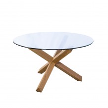 GLASS ΤΡΑΠΕΖΙ ΔΙΑΦΑΝΟ D130xH75cm c438909 GLASS ΤΡΑΠΕΖΙ ΔΙΑΦΑΝΟ D130xH75cm c438909