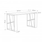 Γραφείο Mantallo λευκό oak χρώμα μελαμίνη 140x60x75cm c438973