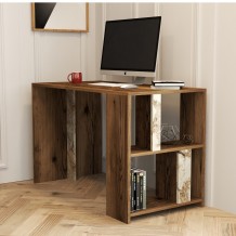 Γραφείο Londra καρυδί λευκό χρώμα μελαμίνη 120x60x75 4cm c438979 Γραφείο Londra καρυδί λευκό χρώμα μελαμίνη 120x60x75 4cm c438979