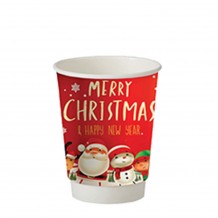 Ποτήρι Ζεστών και Κρύων Χάρτινο διπλού τοιχώματος Merry Christmas 12oz - Σετ 100 c439074