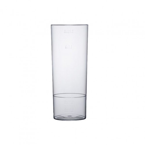Πλαστικό ποτήρι PS μίας χρήσης 25cl διαφανές Intertan - Σετ 48 c439081