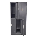 Φοριαμός 6 Θέσεων EARNIL Σκούρο Γκρι Μέταλλο 185x90x45cm c439367