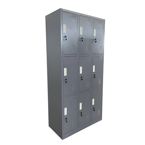 Φοριαμός 6 Θέσεων EARNUR Σκούρο Γκρι Μέταλλο 185x90x45cm c439368
