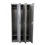 Ντουλάπα Τρίφυλλη EARWEN Σκούρο Γκρι Μέταλλο 185x90x45cm c439369