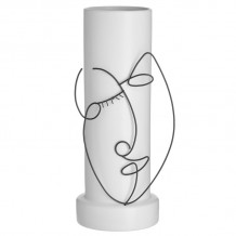 INART ΒΑΖΟ ΠΡΟΣΩΠΟ ΚΕΡΑΜΙΚΟ ΛΕΥΚΟ ΜΑΥΡΟ 16Χ13Χ34 13x16x34 c440019