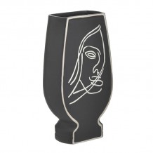 INART ΒΑΖΟ ΚΕΡΑΜΙΚΟ ΜΑΥΡΟ ΛΕΥΚΟ 13Χ7Χ26 7x13x26 c440022