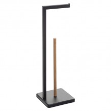 Χαρτοθήκη μπάνιου Nature pakoworld μαύρο 20x20x64 5εκ c440085