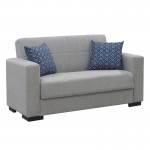 Kαναπές κρεβάτι Vox pakoworld 2θέσιος ύφασμα γκρι 148x77x80εκ c440382